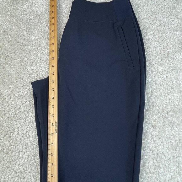 Athleta Endless High Rise Trouser Pant Navy Blue Womens 12 Petite - Picture 9 of 10
